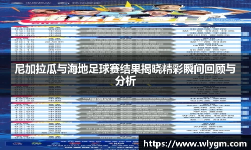 尼加拉瓜与海地足球赛结果揭晓精彩瞬间回顾与分析
